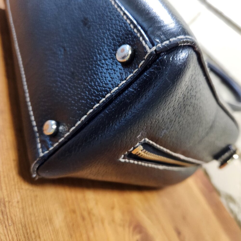Kate Spade Alessa Black Leather Shoulder Bag Purse - Picture 8 of 14